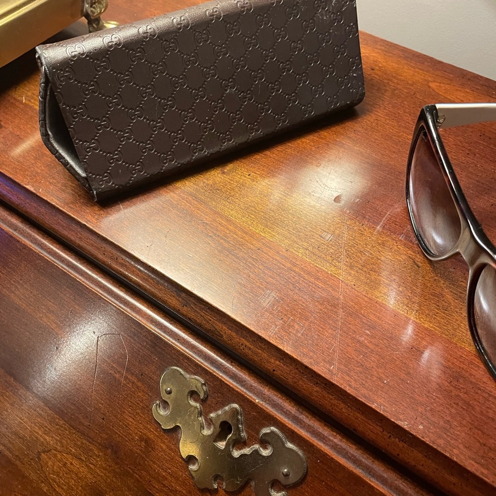 GUCCI Havana Purple Gradient Wayfarer Sunglasses with Trifold Hardshell Case - Picture 7 of 13
